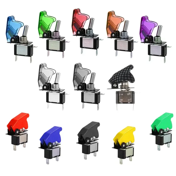 12V 20A Rocker Switch With Transparent Protection Cover For Racing Car Light Toggle switch