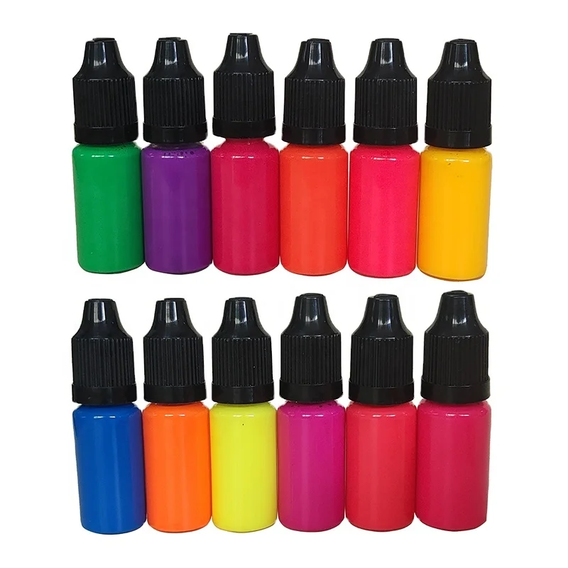 Water-based Fluorescent Color Paste Neon  Liquid Pigment For Waterborne Paint Leather Ink