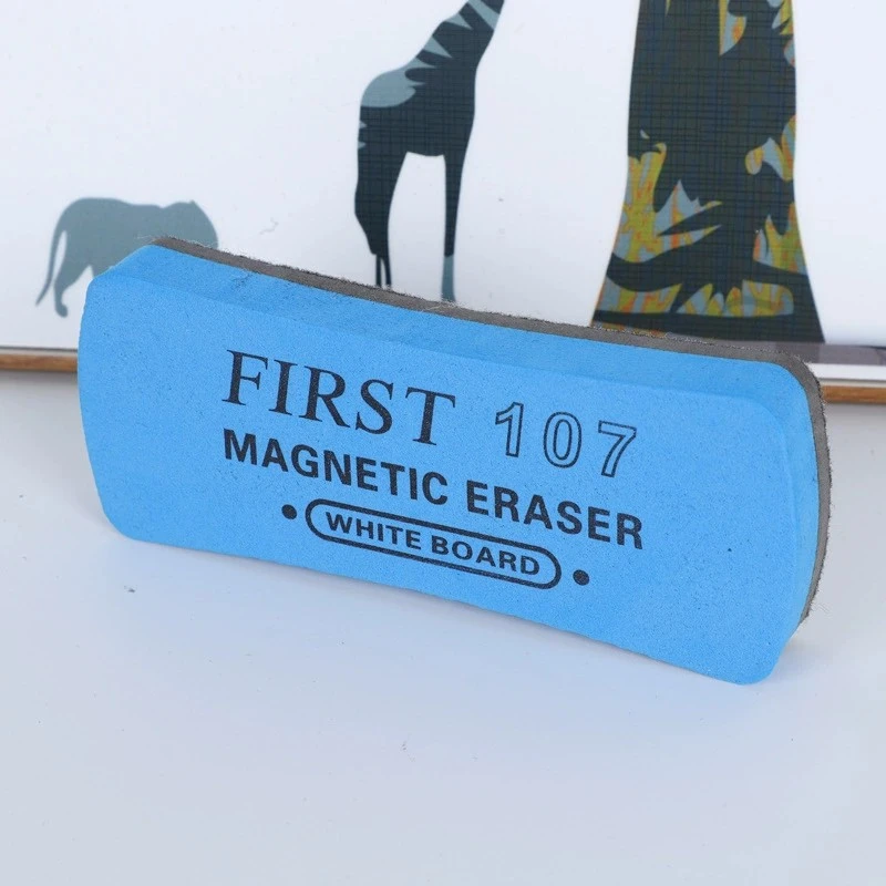 Magnetic felt dry erase board eraser with 3 color