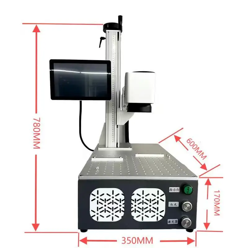 M-SDT-F30B MAX 30W Desktop Fiber Laser Marking Machine New DXF AI Engraving Printing Metal Aluminum Air Cooled Home Use