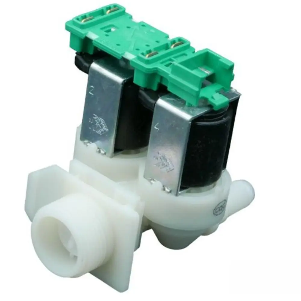 Соленоидный пластиковый клапан типа 349 EV двойной 180 расход 10 л диаметр 12 мм для использования в стиральных машинах