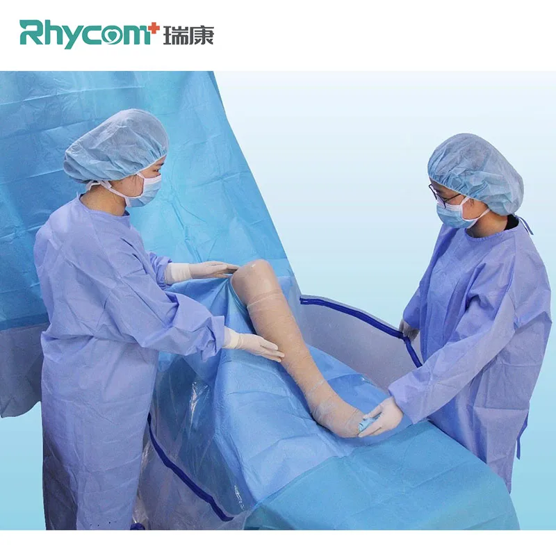 Rhycom disposable eo sterile customized surgical drape pack set used for hospital and clinic orthopedic surgical operating kit