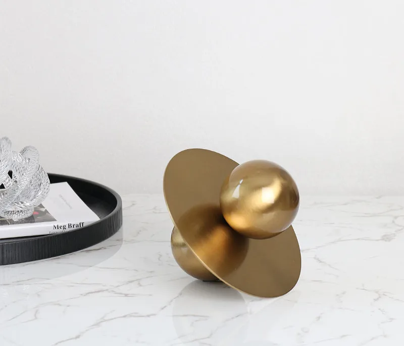 Modern minimalist metal spherical ornaments model room home living room  luxury creative art soft decorations