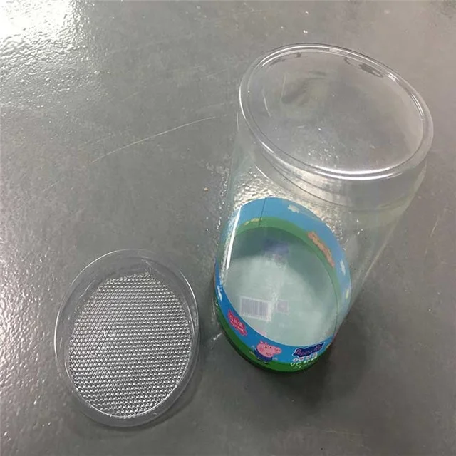 Recyclable Transparent PET PVC Plastic Cylinder Tube Box with Custom Logo for Consumer Electronic Products and Gifts Packaging