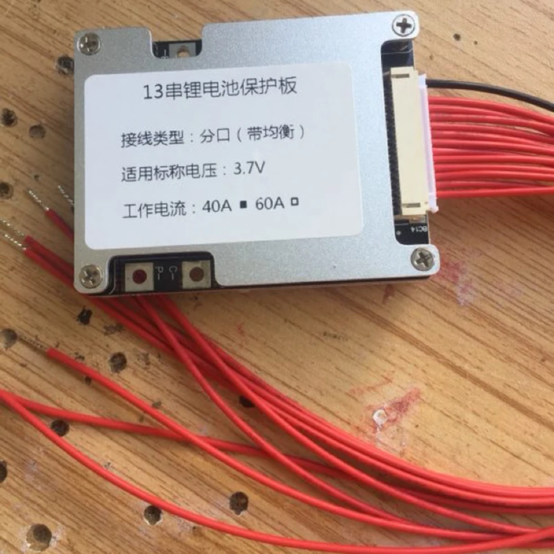 10S 13S 36V 48V 40A 60A Lithium Battery Protection Board Electric Bicycle eBike with Balance equalization Li-ion 3.7V BMS Cells
