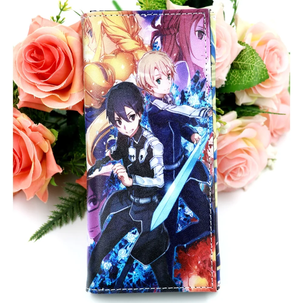SAO Anime Sword Art Online Long Wallet Kirigaya Kazuto Synthetic Leather Purse
