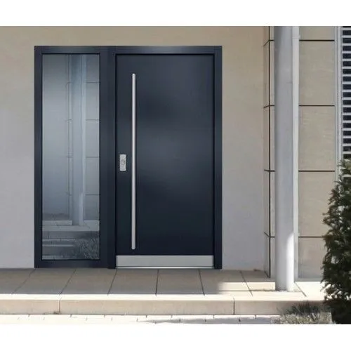 modern metal aluminum frame frosted glass front security doors exterior for villa