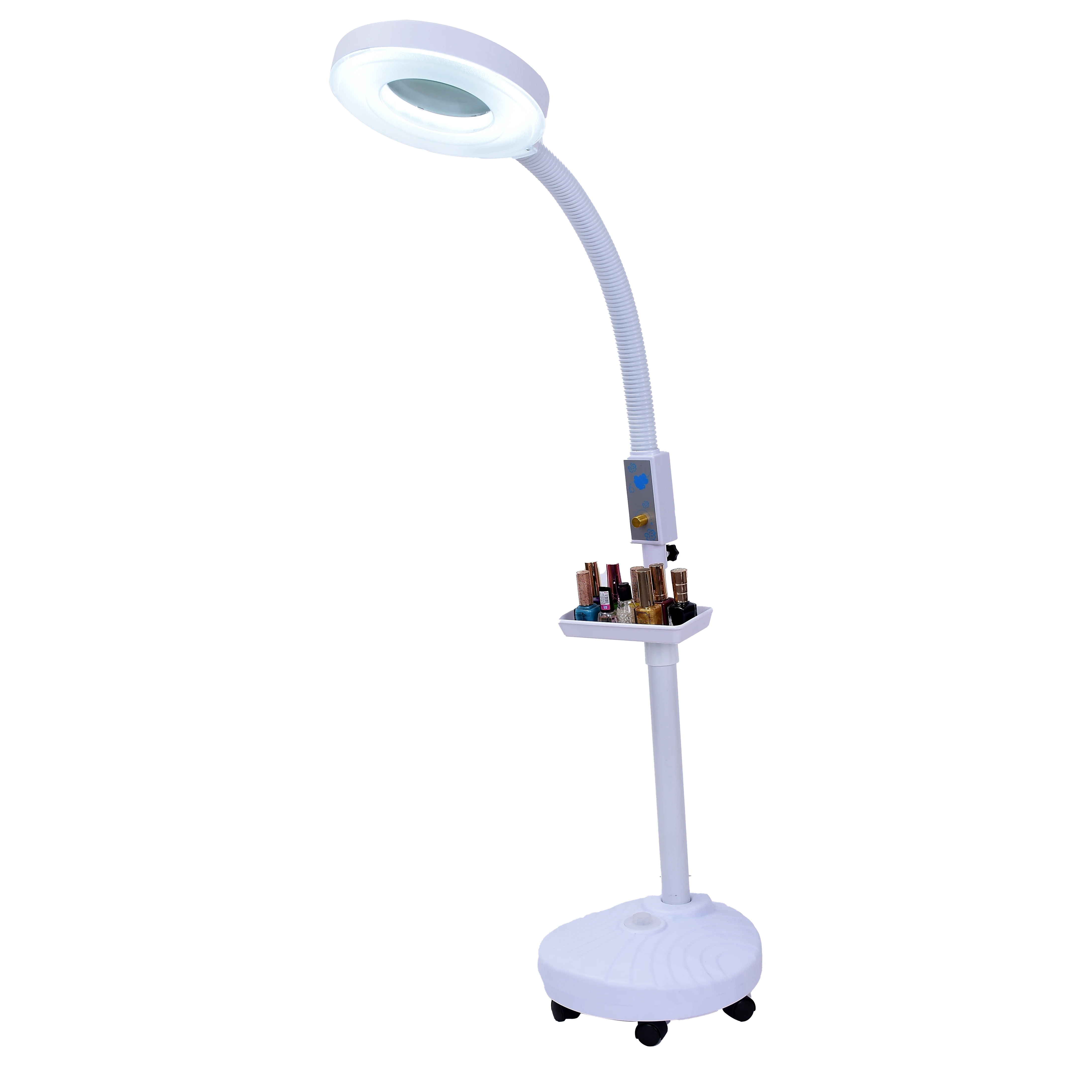 Customize illuminated magnifying printed lighted make up cosmetic round white led light travel makeup mirror