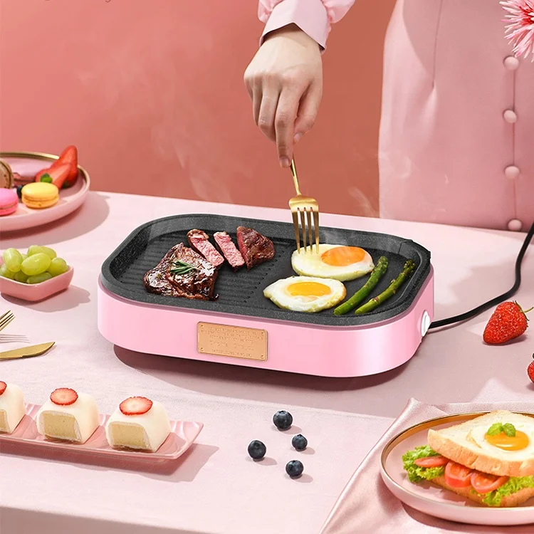 OEM Electric Griddle Electric gill contact pan Wholesaler Black Non-Stick bbq steak grill