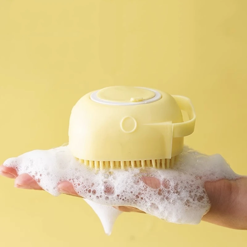 Pet Bath Brushes Massage Shampoo Dispenser Dog Grooming Silicone Shower Brush Portable Dog Shower Massage Brush