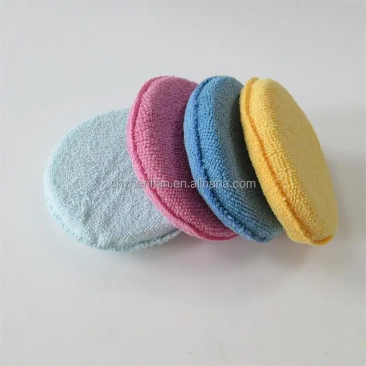 Professional Premium Soft Car Care Polishing Sponge Microfiber Car Wax Applicator Pad
