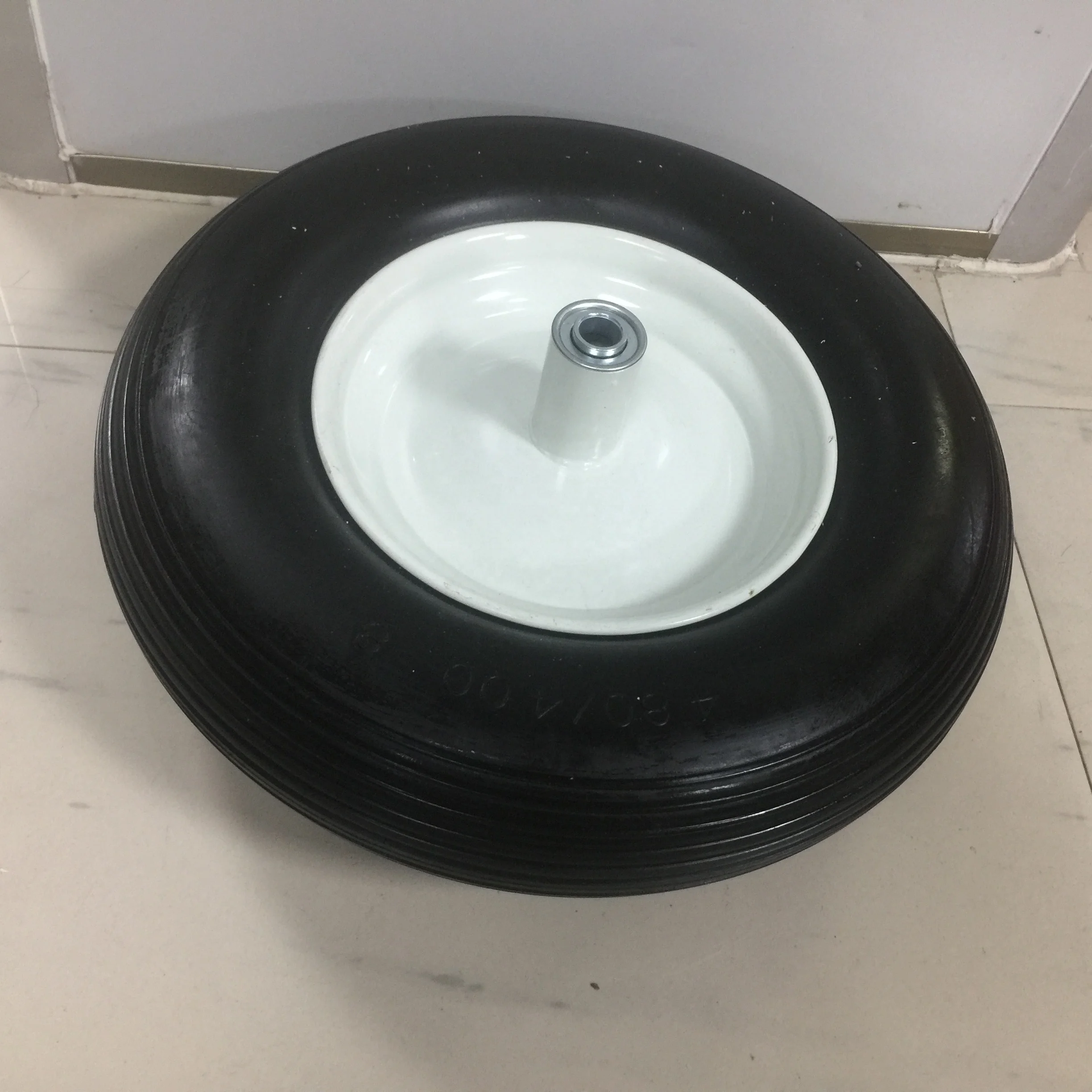 3.50-5 wheelbarrow wheels Small pneumatic rubber wheel with rim and bearing and PU foam wheels