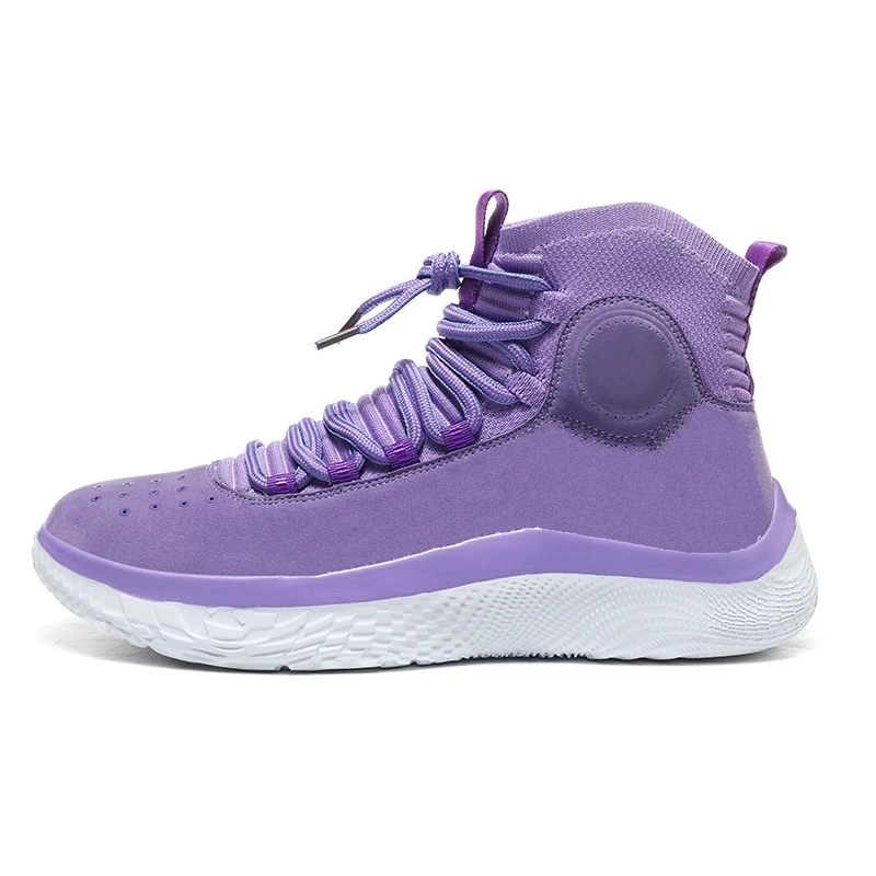 Factory Wholesale Basketball Training Game Thick Bottom Non-slip Purple Top Rated Best Basketball Shoes To Play In