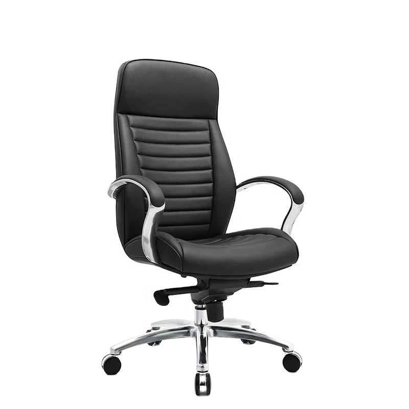 Foshan black PU office chair with armrest with price