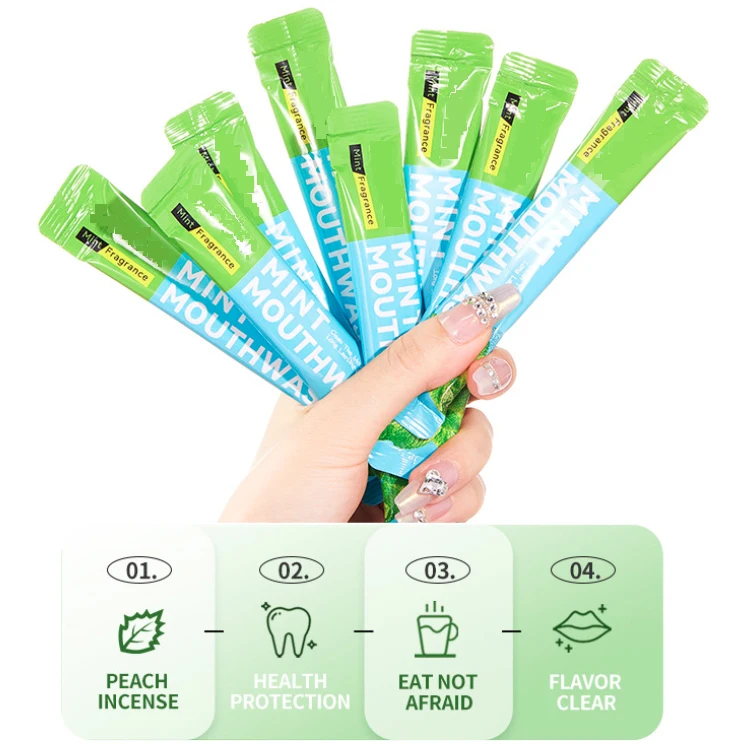New Product Wholesale Natural Disposable Mouth wash 10ml Remove Bad Breath Alcohol Free Oral rinsing strips Mouthwash