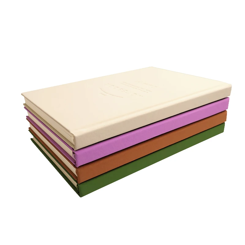 custom cloth material A5 green Spine Notebook Cover purple Eco-Friendly Recycled beige Leather brown Journal