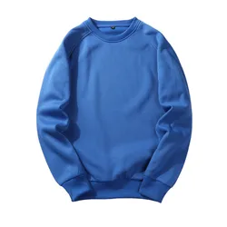 OEM Blank O-Neck 100% Polyester Long Sleeve Custom Logo Printed Oversized Pullover Sweatshirts