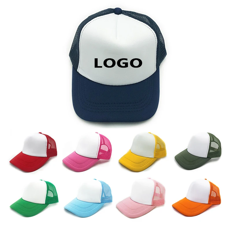 Оптовая продажа низкая цена 5 панелей пустые летние мужские и женские сетчатые шляпы Кепка-тракер на заказ