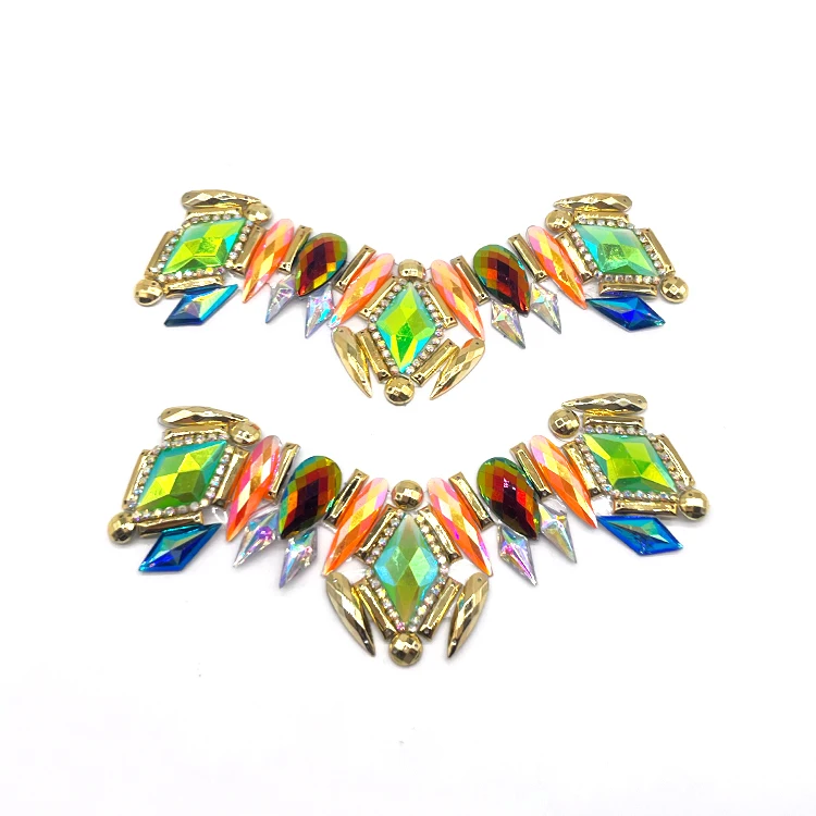 Brand new product carnival costumes rhinestone applique trimmings for sewing workshop