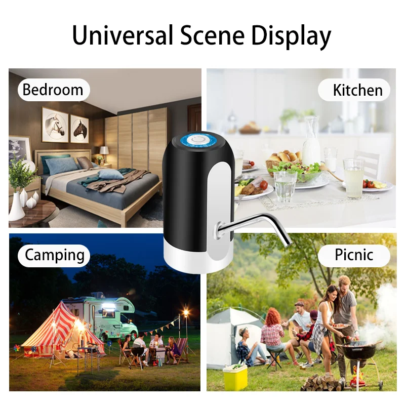 Electric Water Dispenser Portable 5.8cm Caliber Gallon Drinking Bottle Switch Smart Wireless Water Pump Treatment Appliances