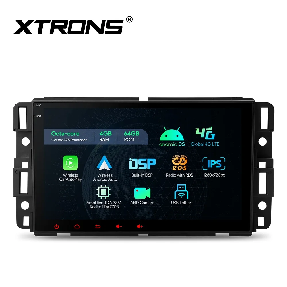 XTRONS 8 inch Android 13 Octa Core android car Stereo for buick enclave 2008-2012 with Global 4G wireless car play