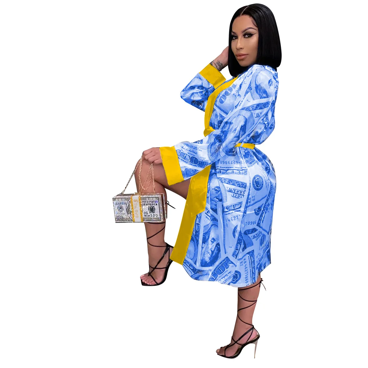 Wholesale women dressing gown womens sexy money robes
