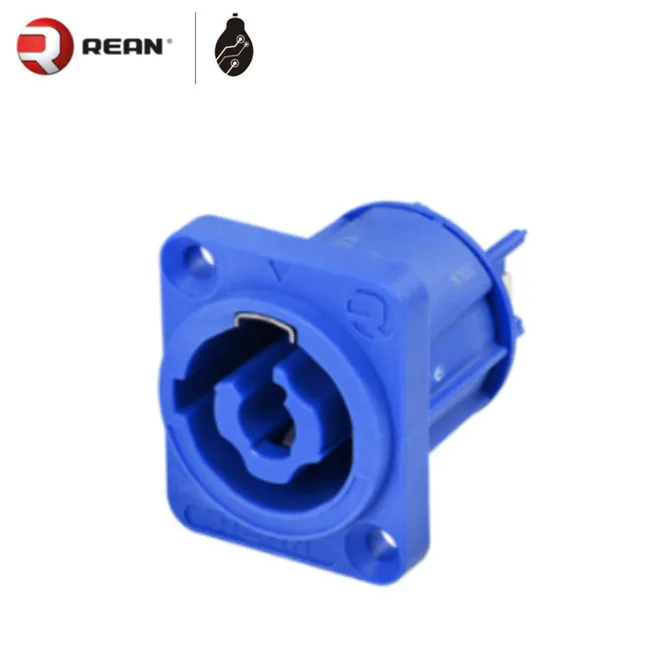 REAN 3 pole AC power outlet connector RRAC3I-G-000-0 with D-Size mounting flange