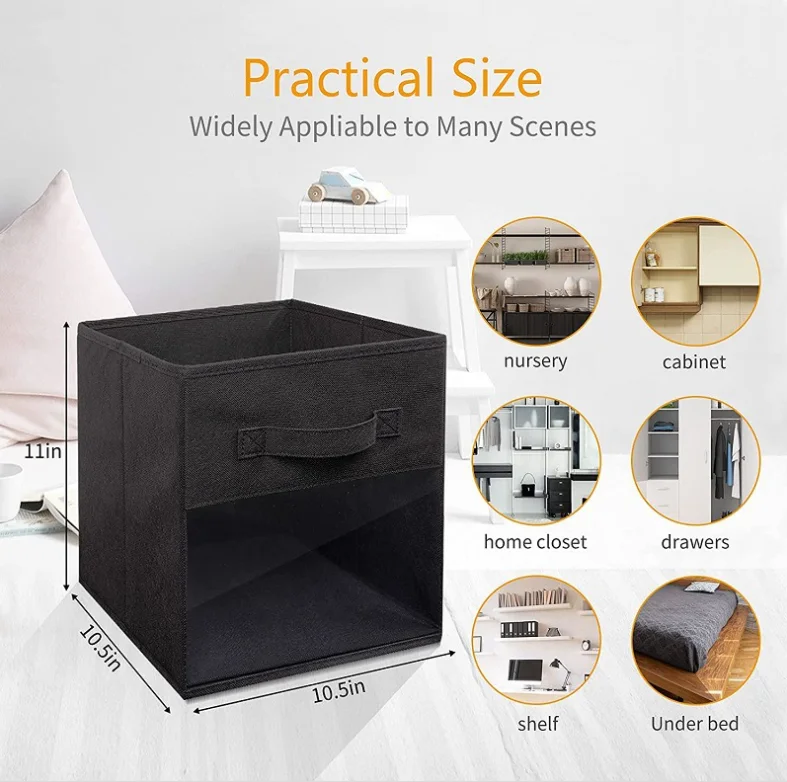 customized new style large capacity non woven fabric storage box for store daily necessities