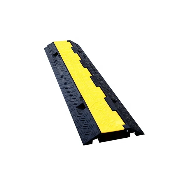 1000*230*50mm Wholesale Roadway 2 Channels Yellow Jacket Rubber Cable Protector