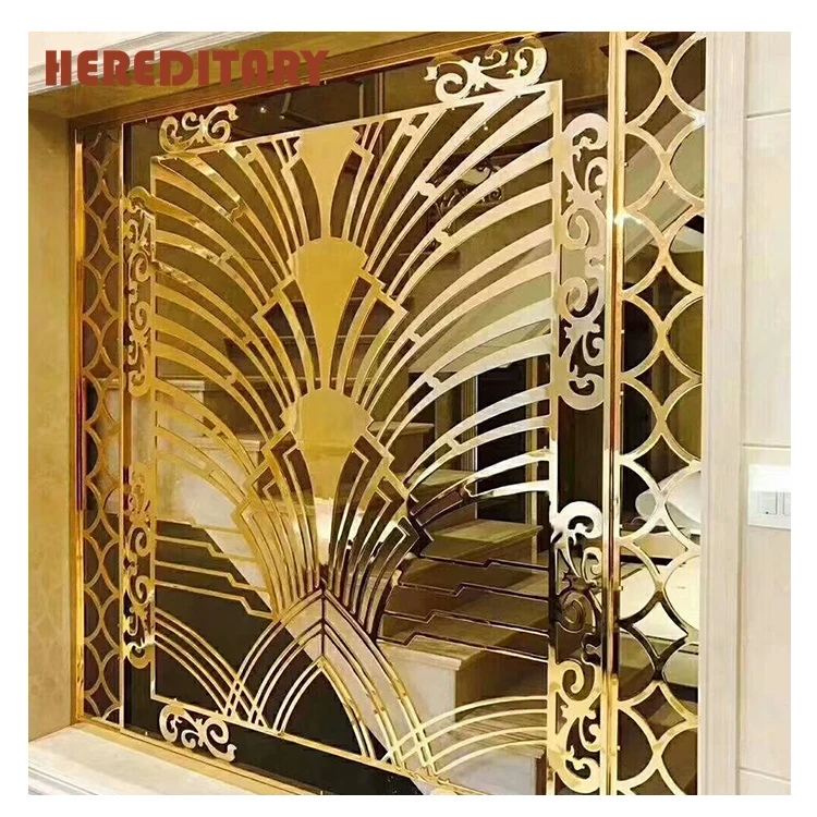 Laser cut room divider panel metal decorative room screen partition design