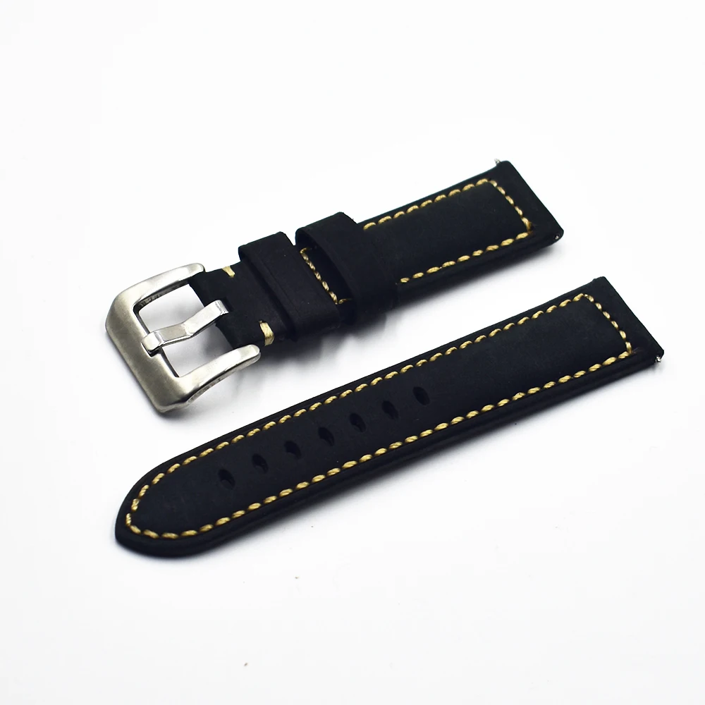 18mm 20mm 22mm Assolutamente Genuine Leather Watch Band with Pre-v Buckle Watch Strap