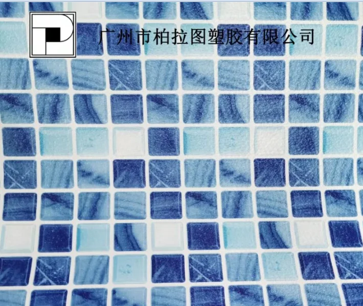 
environment friendly 3d pvc plastic mosaic durable anti mildew anti chlorine waterproof swimming pool liner 