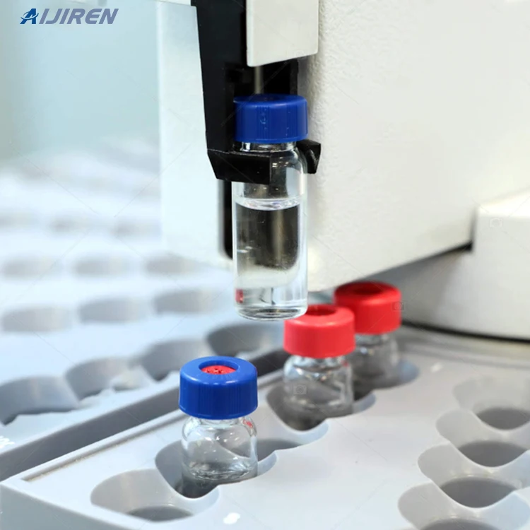 Aijiren 9mm Thread 2ml Chromatography Glass clear Vial for HPLC/GC UPLC with Plastic Screw Cap and Septa