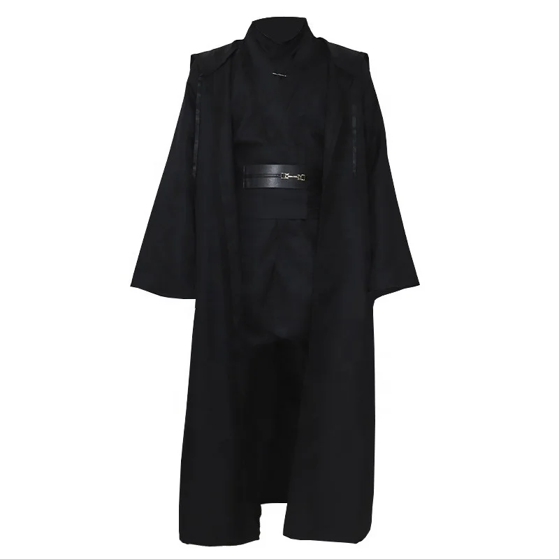 Star Jedi Uniform Hooded Robe Wars Knight Suits Black Tunic Uniform Full Halloween Darth Hooded Robe Cloak Cosplay Costume