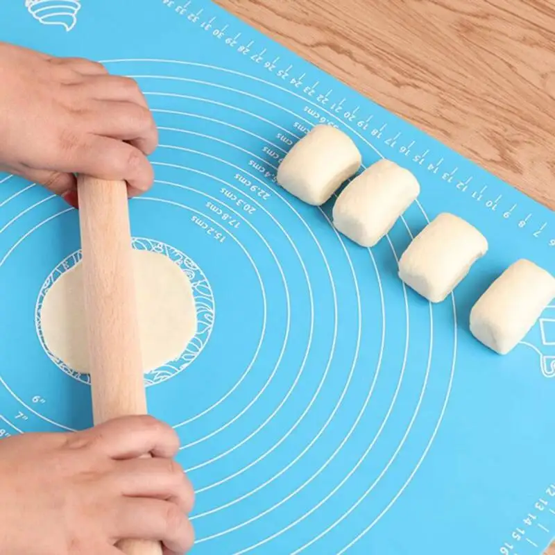 Silicone Mat For Dough And Rolling Pin Set Non Slip Silicon Dough Rolling Mat Silicone Baking
