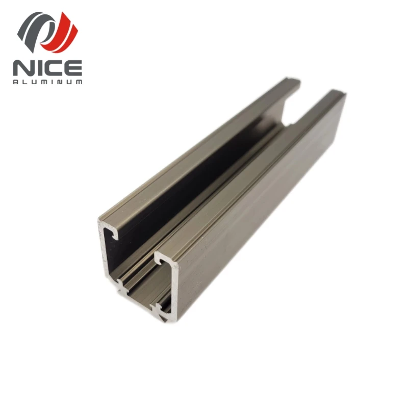 aluminum profil 6063 sliding door wheel track rail hanging door roller track system sliding door