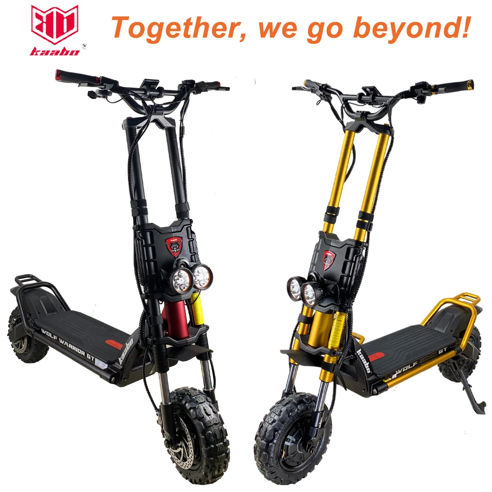 KB Wolf Warrior GT Pro Electric Scooter Black 11inch 60V 35Ah Battery 2400W Dual Motor Top Speed 80km/h TFT Display Wolf Warrior