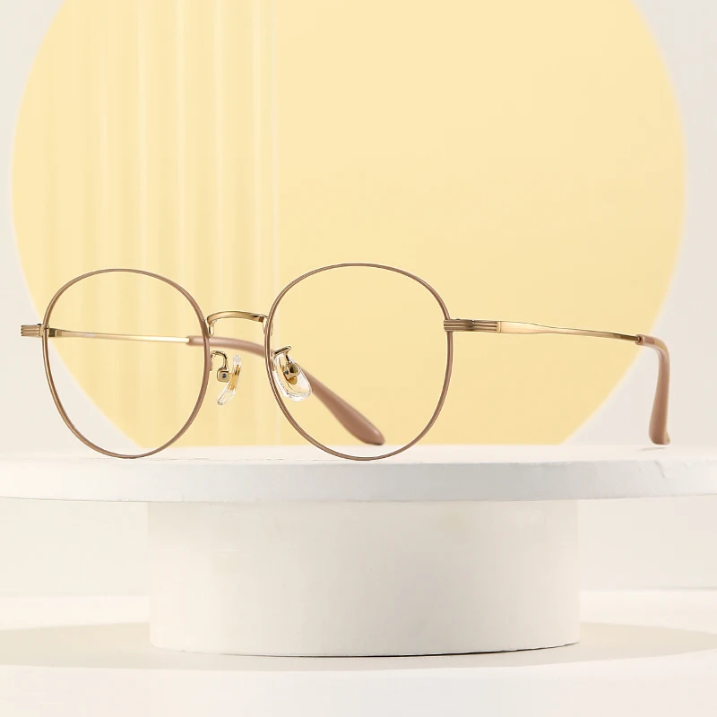 New eyeglasses frames titanium luxury titanium stoving varnish  IP plating optical frames  women men