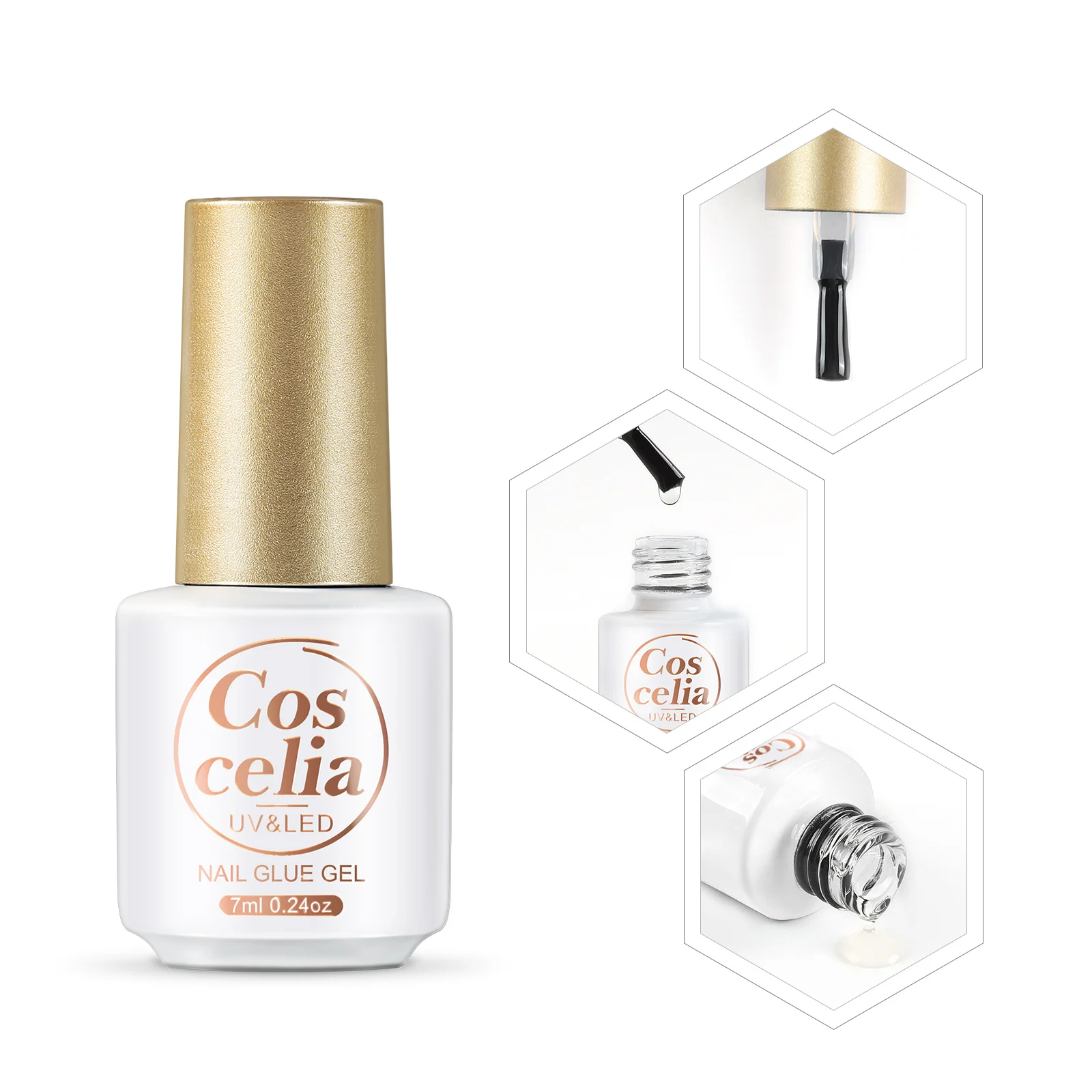 Free Sample Nail Glue Gel Base Coat Slip Solution 3 in 1 UV Nail Art Beauty Nail Tips Art Decorations Ce,msds