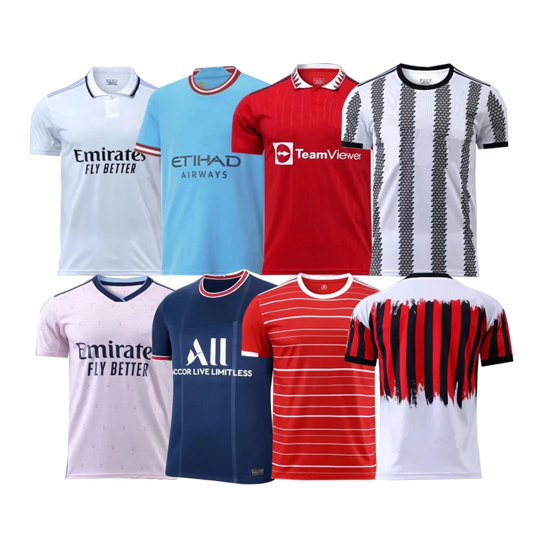 OEM quick drying and breathable man and kids custom football jersey 2022 soccer jersey set shirt