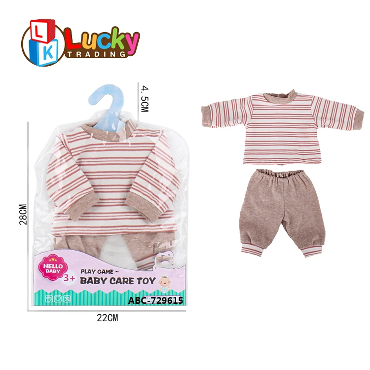 New 16 Inch Custom Doll Cloth Fashion Style Reborn Doll Beautiful Baby Dress Up Game Doll Clothes