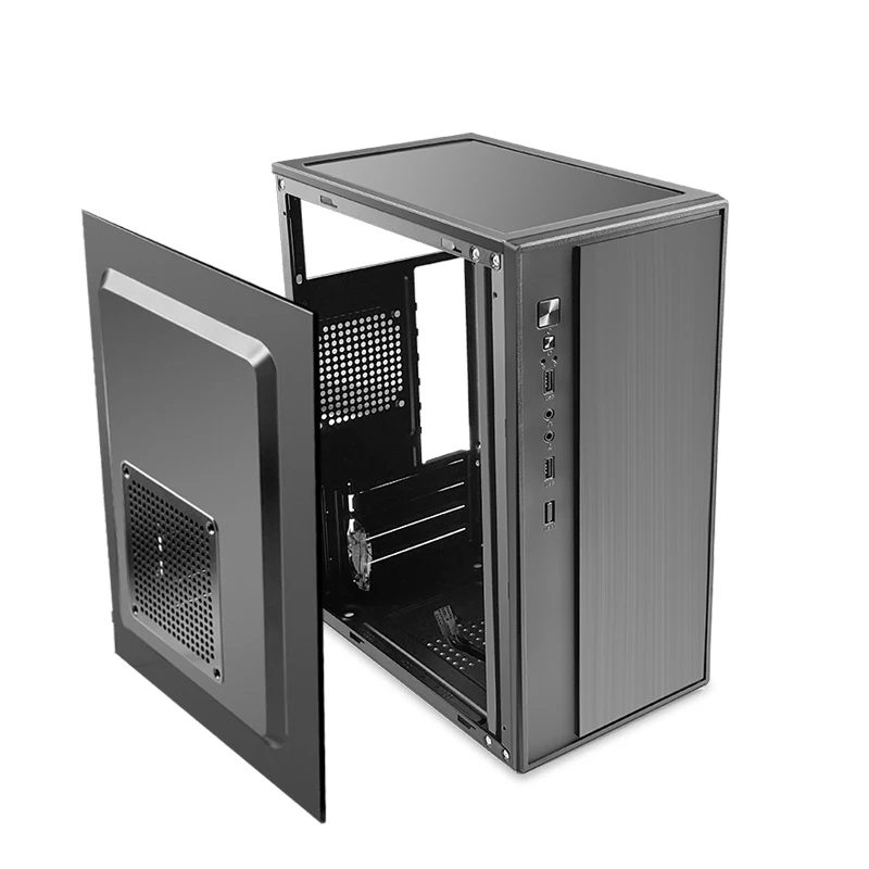 Choiyan Cheap Price ATX Micro-ATX Gaming Computer Case Tower Chassis Office Black Computer Case Desktop