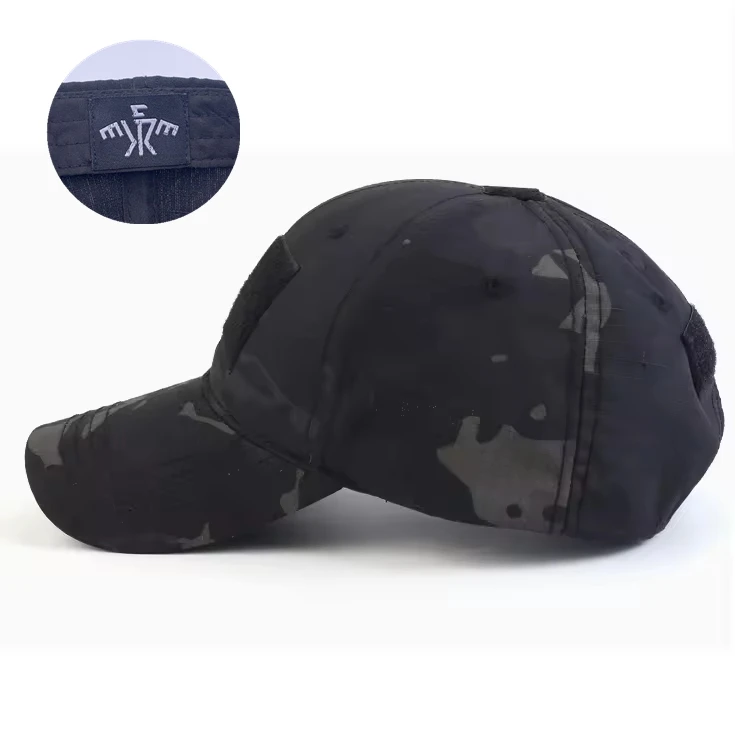 Custom 6 panel Structured Camo Design Hook and Loop Patch Camouflage Cap Hat with Custom Logo Camo Hat Custom Caps Logo