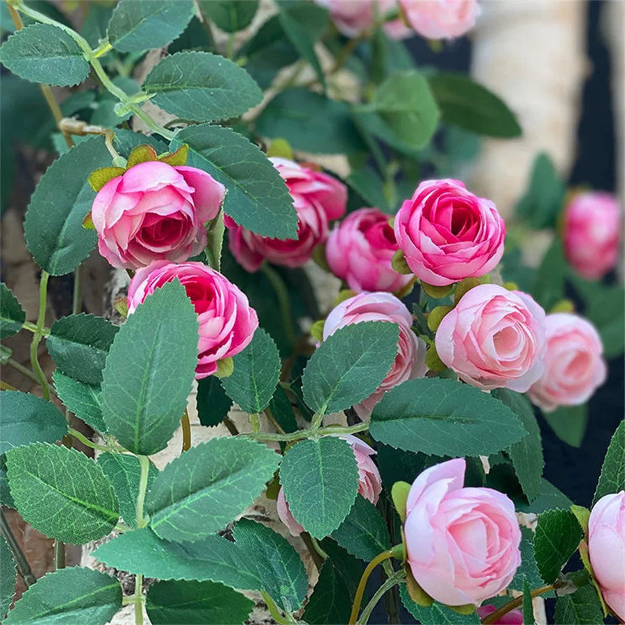 Reasonable Price Flowers Colorful Artificial Hanging Rose Vines for Wedding Arrangement