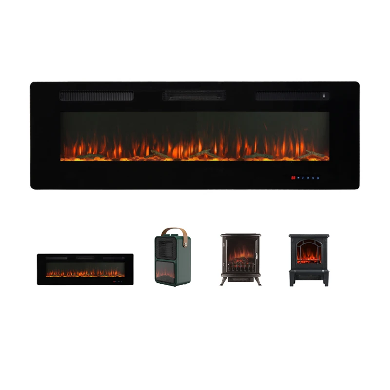 40 Inch 220-240v 1000/2000W Fireplace Decorative Decor Flame TV Wall Inserted Led Electric Fireplace Heater