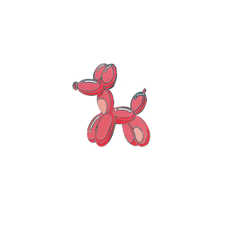 Customised Pin Wholesale Cartoon Balloon Dog Enamel Lapel Pin Custom Logo Glitter Dog Cute Puppy Enamel Pin Art Promotional Gift