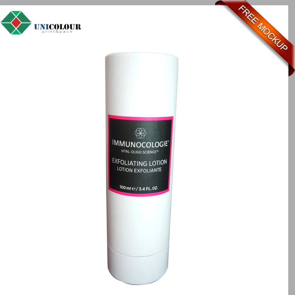 Custom Designed Disposable Size Rigid Cardboard Tube Packaging Paper Jar and Cylindrical Box for Cosmetic Tube Bottle