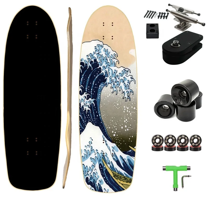 New Design 32 Inches Four-Wheel Retro Cruiser Surf Deck Skate Board  Skateboard Complete Surf Skateboard