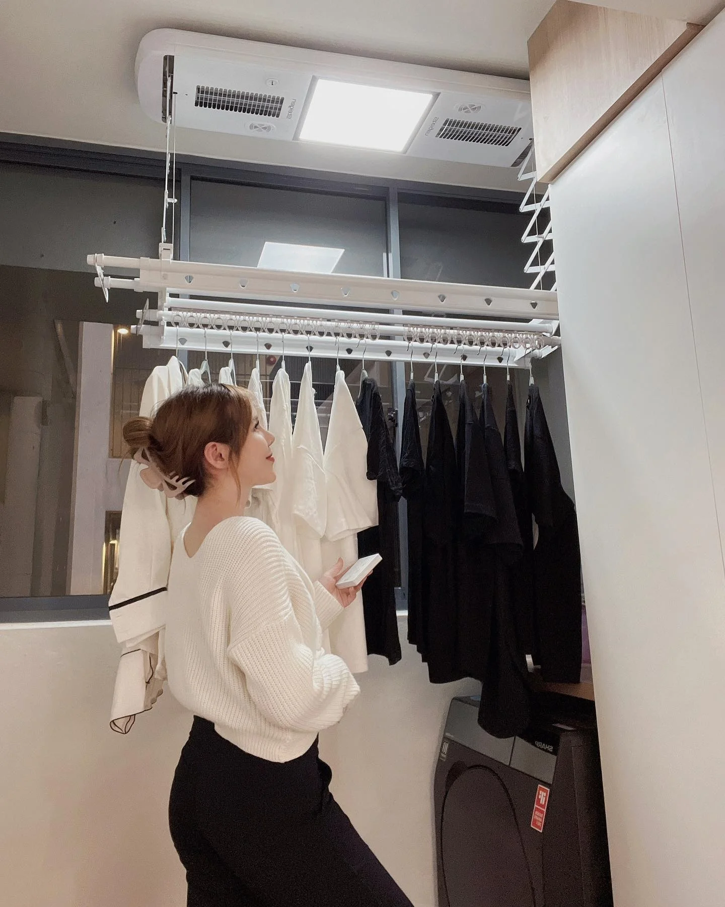 Small Auto Clothes Hanger  Indoor Automatic Balcony Clothes Drying Racks