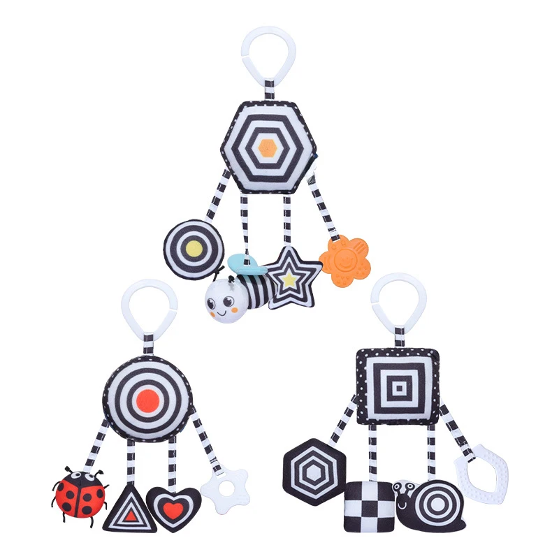 Wholesale Unisex Baby Car Seat Stroller Toys Soft Squeaky Hanging Rattle Toys For Newborn Infant Car Bed Crib Travel Activity